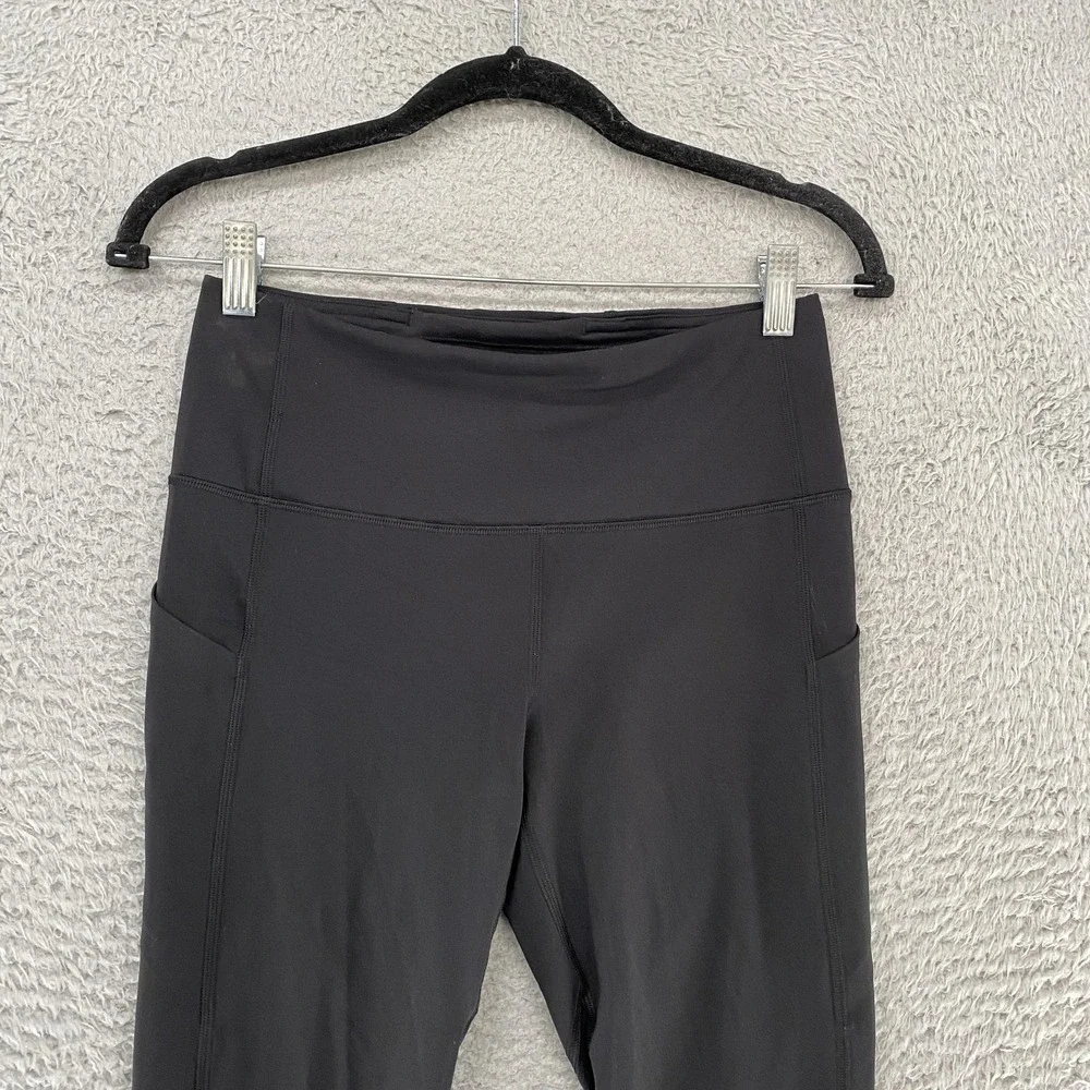 Lululemon Pace Rival Leggings Womens‎ 6 Black High Rise Crop 22 Pocket Running